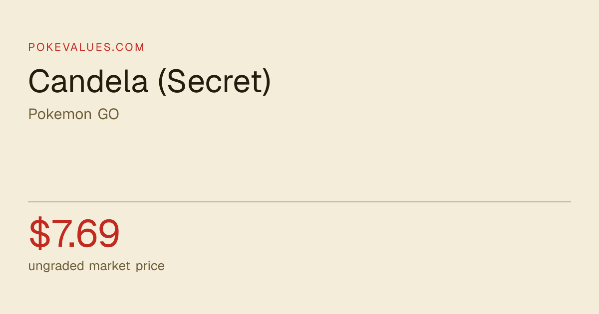 Candela (Secret) 083/078 Pokemon GO value and price