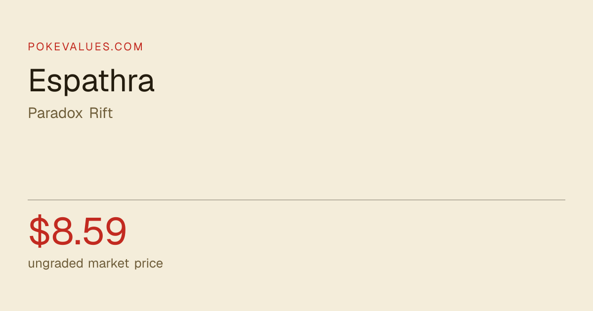 Espathra 197/182 Paradox Rift value and price