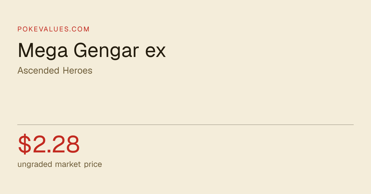 Mega Gengar ex 125/217 Ascended Heroes value and price
