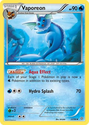 Vaporeon, XY - Ancient Origins