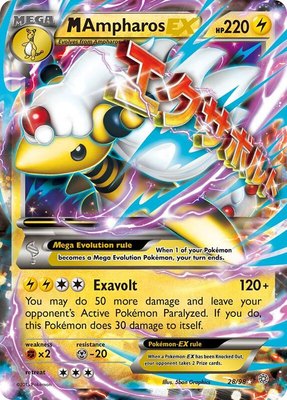 M Ampharos EX, XY - Ancient Origins