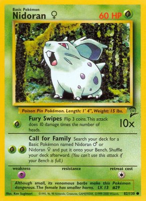 Nidoran F, Base Set 2