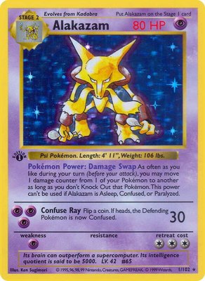 Alakazam, Base Set (Shadowless)