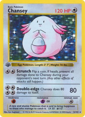 Chansey, Base Set (Shadowless)