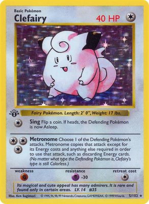 Clefairy, Base Set (Shadowless)