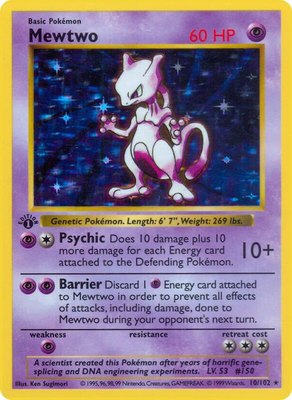 Mewtwo, Base Set (Shadowless)