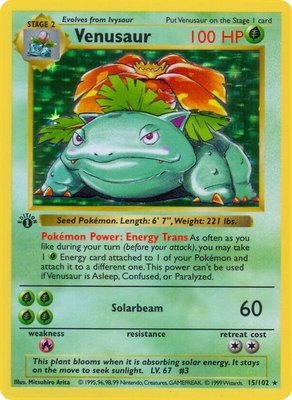 Venusaur, Base Set (Shadowless)