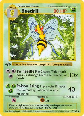 Beedrill, Base Set (Shadowless)