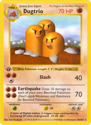 Dugtrio, Base Set (Shadowless)
