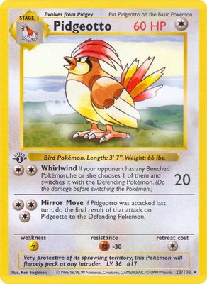 Pidgeotto, Base Set (Shadowless)