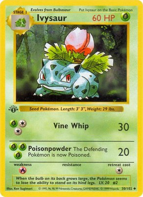 Ivysaur, Base Set (Shadowless)