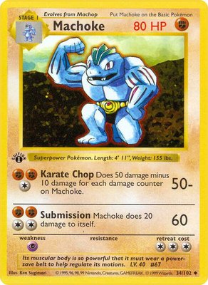 Machoke, Base Set (Shadowless)