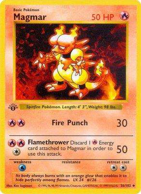 Magmar, Base Set (Shadowless)