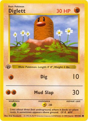 Diglett, Base Set (Shadowless)