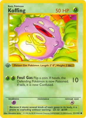 Koffing, Base Set (Shadowless)