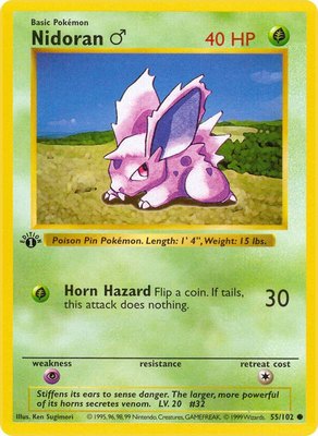 Nidoran M, Base Set (Shadowless)