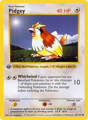 Pidgey, Base Set (Shadowless)