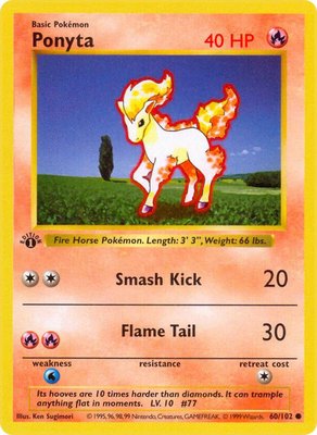 Ponyta, Base Set (Shadowless)