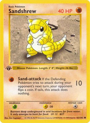 Sandshrew, Base Set (Shadowless)