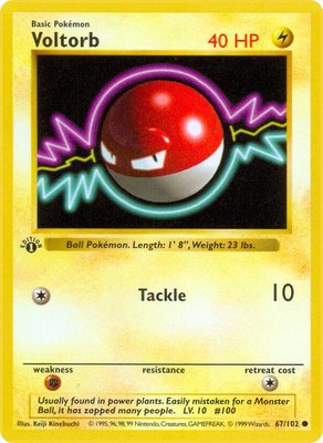 Voltorb, Base Set (Shadowless)
