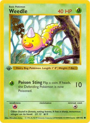 Weedle, Base Set (Shadowless)