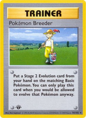 Pokemon Breeder, Base Set (Shadowless)