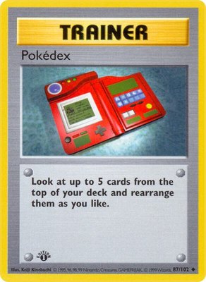Pokedex, Base Set (Shadowless)