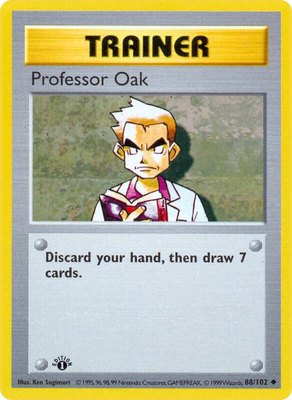Professor Oak, Base Set (Shadowless)