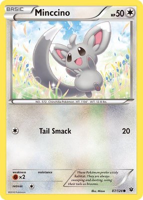 Minccino (87), XY - Fates Collide