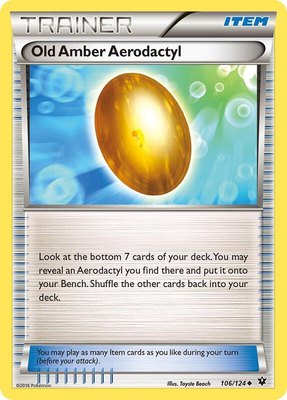 Old Amber Aerodactyl, XY - Fates Collide