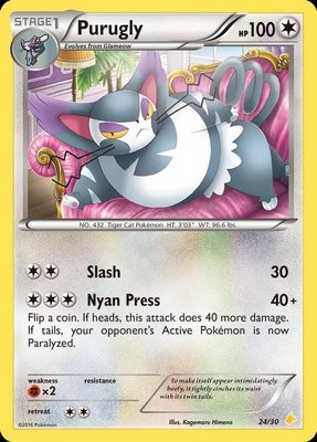 Purugly (24), XY Trainer Kit: Pikachu Libre & Suicune