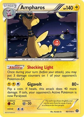 Ampharos, XY - Steam Siege