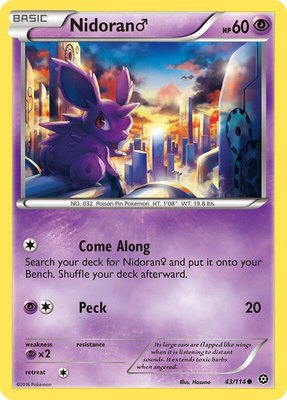 Nidoran M, XY - Steam Siege