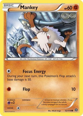 Mankey, XY - Steam Siege