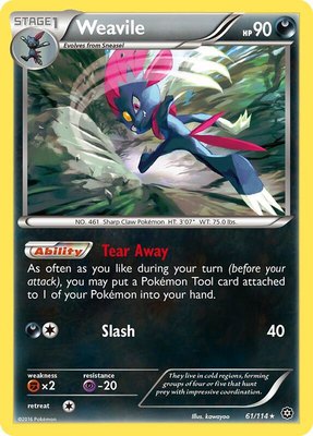 Weavile, XY - Steam Siege