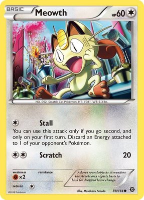 Meowth, XY - Steam Siege