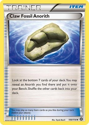Claw Fossil Anorith, XY - Steam Siege