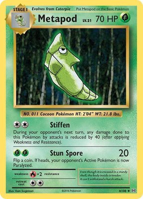 Metapod, XY - Evolutions