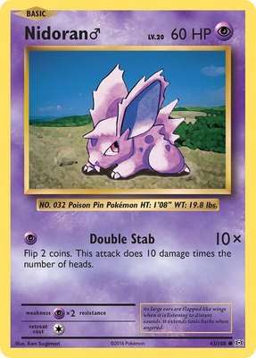 Nidoran M, XY - Evolutions