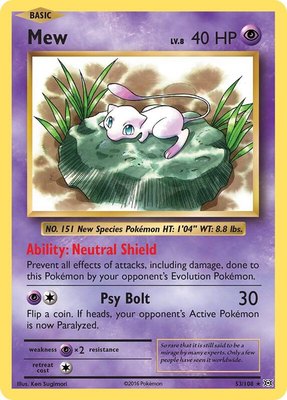 Mew, XY - Evolutions