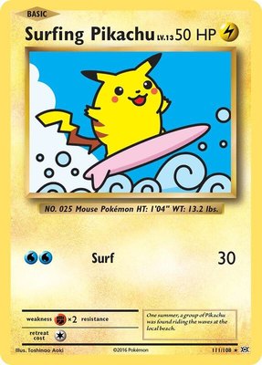 Surfing Pikachu, XY - Evolutions