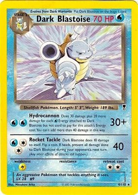 Dark Blastoise (WotC Legendary Collection), Deck Exclusives