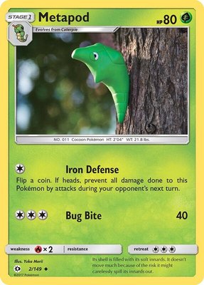 Metapod, SM Base Set