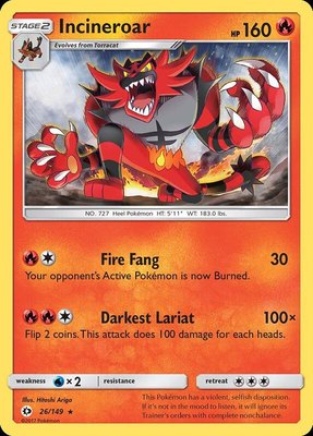Incineroar, SM Base Set