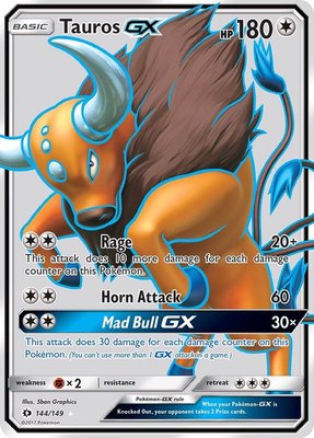 Tauros GX (Full Art), SM Base Set