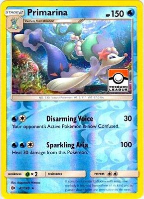 Primarina (Pokemon League), League & Championship Cards
