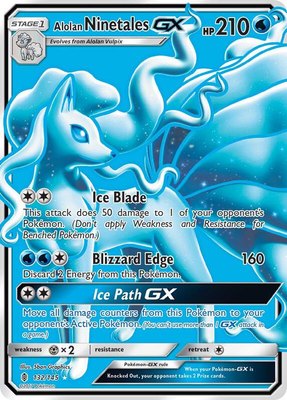 Alolan Ninetales GX (Full Art), SM - Guardians Rising