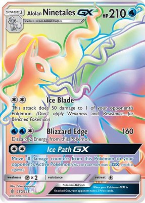 Alolan Ninetales GX (Secret), SM - Guardians Rising