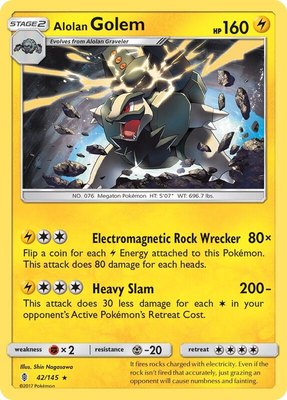 Alolan Golem, SM - Guardians Rising
