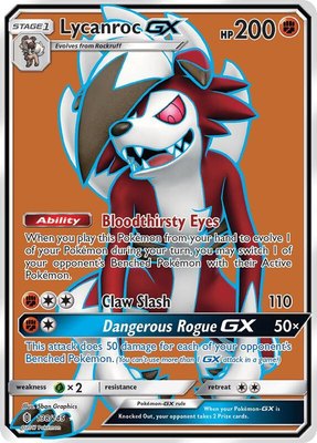 Lycanroc GX (Full Art), SM - Guardians Rising